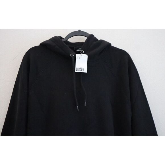 H&M Women's Sz Medium Black Oversized Fit Pullover Hoodie Sweatshirt - Picture 3 of 8